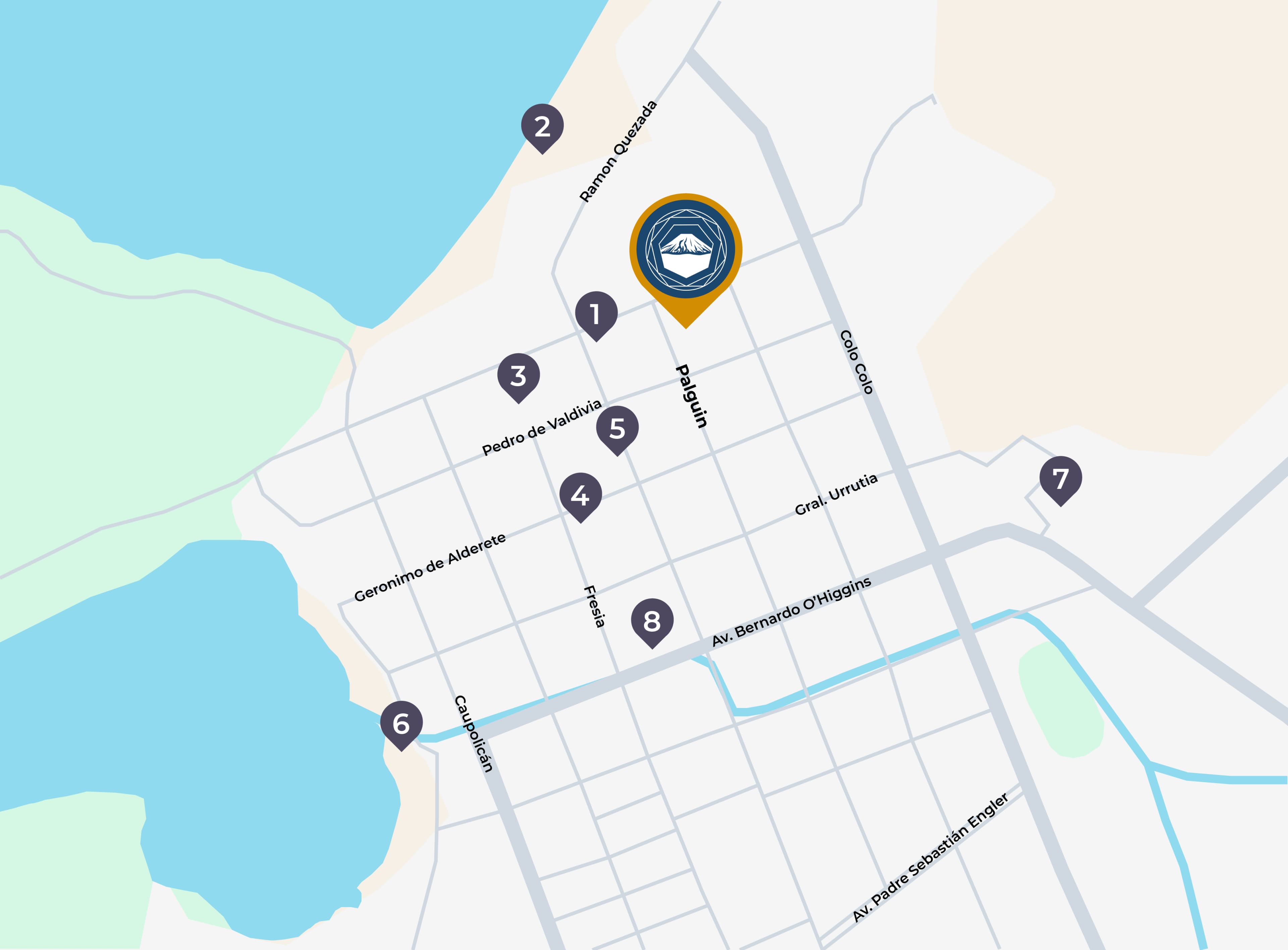 Mapa de ubicación — Palguín 43, Pucón