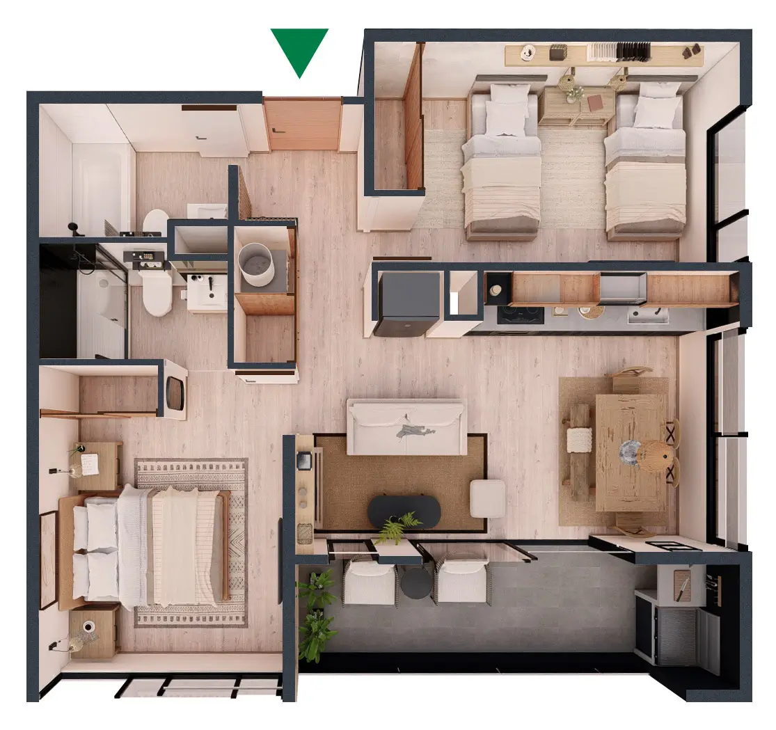 Tipo B, 2D · 2B — Palguín 43, Pucón